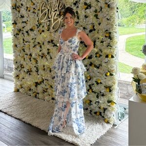 V Chapman- The Jolie Dress in Provencal Blue Floral